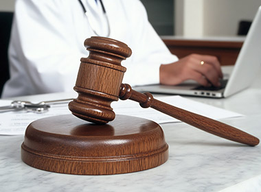 doctor-s-malpractice-lawsuit-judge-s-gavel-on-desk